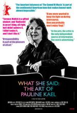 Watch What She Said: The Art of Pauline Kael Vodly